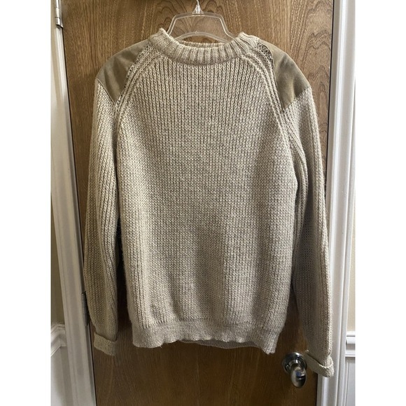 James Pringle Other - Vintage James Pringle Pure British Wool Sweater Suede Elbow & Shoulder Patch L